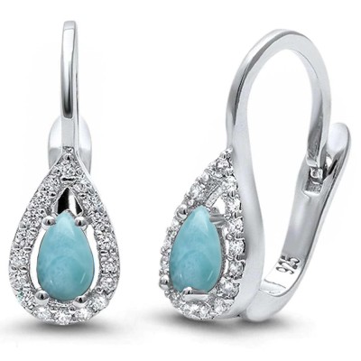 Larimar & Cubic Zirconia .925...