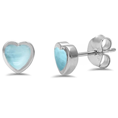 Heart Shape Natural Larimar St...