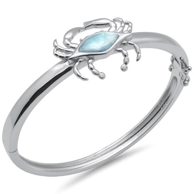 Crab Natural Larimar .925 Ster...