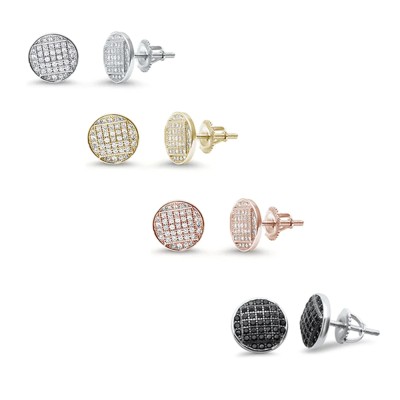 8MM Round Micro Pave Studs .92...