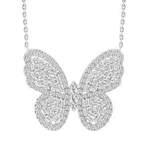 LADIES NECKLACE 1 CT ROUND/BAG...