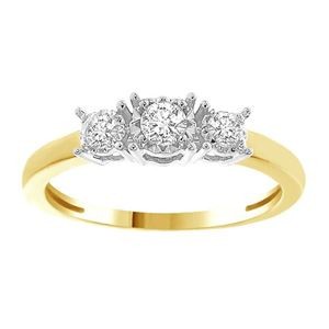 LADIES RING 1/4 CT ROUND DIAMO...