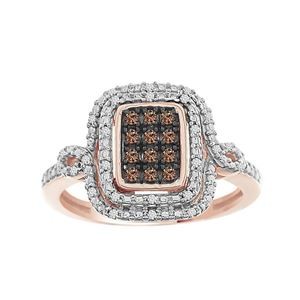 LADIES RING 1/5 CT ROUND DIAMO...