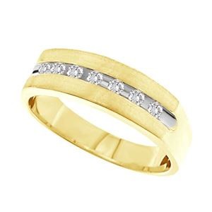 MEN'S BAND 1/6 CT ROUND DIAMON...