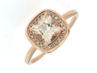 MORGANITE & DIAMOND RING