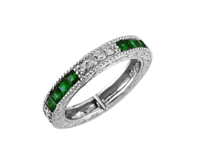 EMERALD & DIAMOND BAND